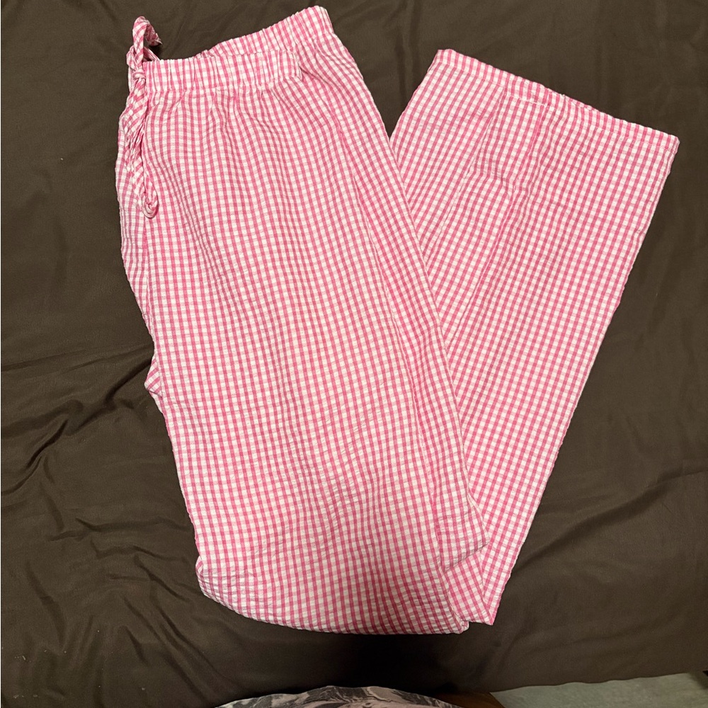 Pink Gingham Pull-On Bottoms